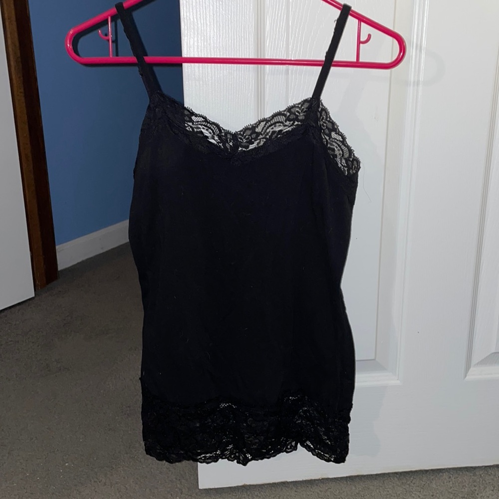 Black laced camisole